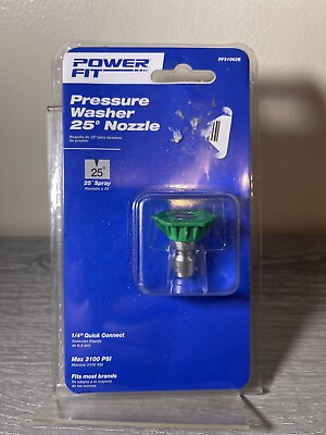#ad #ad Power Fit Pressure Washer 25 Degree Spray Nozzle 1 4quot; Quick Connect 3100 PSI $11.04