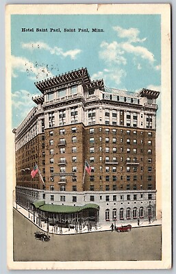 #ad Postcard Hotel Saint Paul Saint Paul MN wb 1917 J28 $5.97