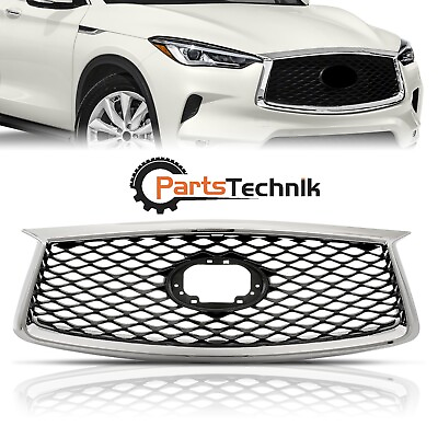 #ad For 2019 23 Infiniti QX50 Front Upper Grille Chrome Black W Camera Option Grill $107.99