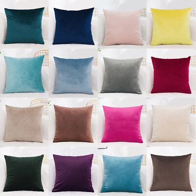 #ad Plush Velvet Pillowcase Cushion Cover Handmade Pillow Case Sofa Bed Home Decor $9.54