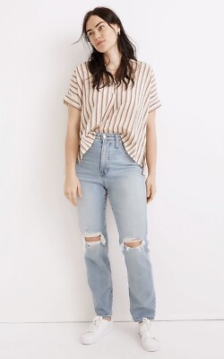 #ad Madewell NEW Straight Leg The Perfect Vintage Distressed Jeans Size 23 $65.00