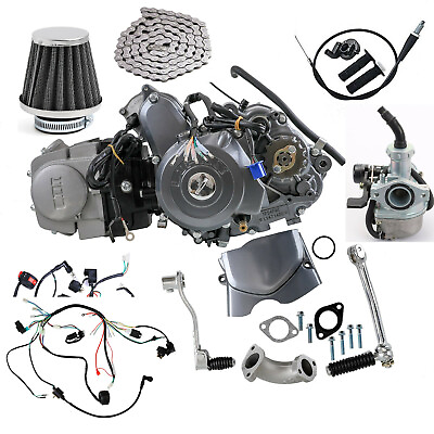 #ad Lifan 125cc Semi Auto Engine Motor Electric Kick Start w kits Trail 140cc 150cc $569.31
