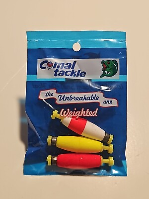 #ad Fishing Bobber Floats Pack Of 3 Weighted 2quot; Foam Snap on Foam Float Comal Tackle $5.50