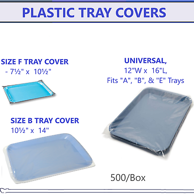 #ad Dental Medical Tray Sleeves Barrier For Size B A E in Dispenser Box 500 Pc $15.95