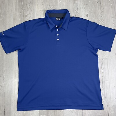 #ad Subaru Black Label Blue Short Sleeve Golf Polo Shirt Subaru Embroidered Mens XL $15.99