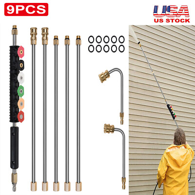 #ad 4000PSI Pressure Washer Extension Wand Power Lance Spray Gun Nozzle 1 4quot; Connect $36.99