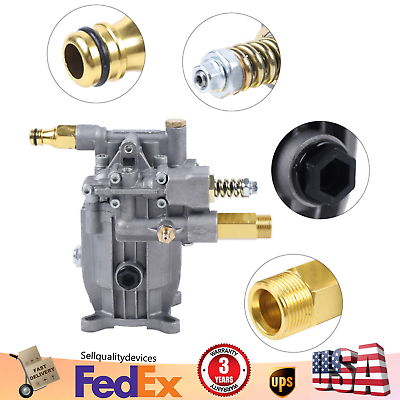 #ad 2700PSI Gas Power Cold Water Pressure Washer Water Pump Brass Head 2.5GPM $51.30