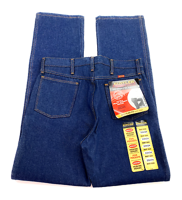 #ad #ad NWT Rustler Advantage Men#x27;s Work Pro Regular Fit Boot Rigid Blue Jeans 33x34 $23.80