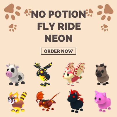 No Potion R Ride FR Fly Ride NFR Neon MFR Mega Neon Adopt Me #ad #ad $1.52
