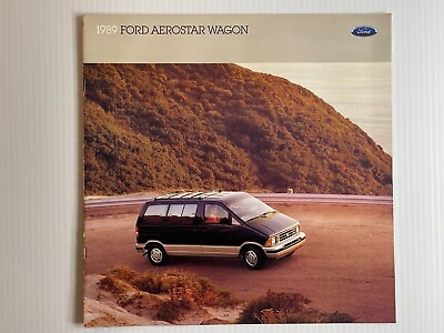 #ad Vintage 1989 Ford Aerostar Wagon Van *Original Sales Brochure 19 Color Pages $4.20