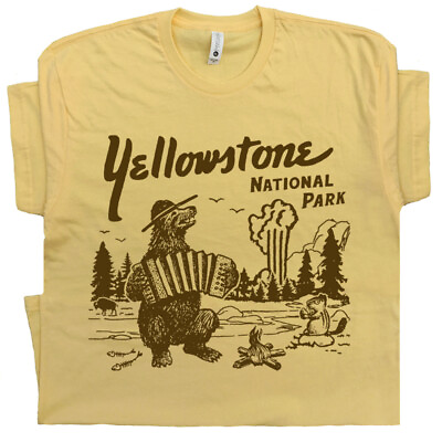 #ad #ad Yellowstone T Shirt Funny T Shirt National Park Camping Hiking Retro Mens Womens $19.99