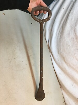 #ad #ad Antique Hand Forged Pry Bar Black Smith Tool Barn Farm Tool 23in Long $67.50
