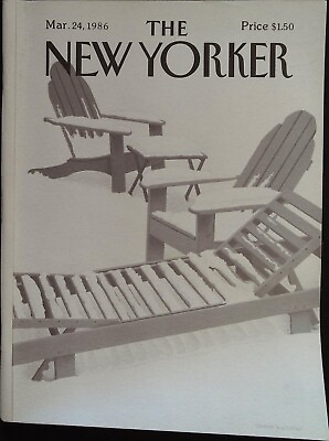 #ad The New Yorker March 24 1986 Gretchen Dow Simpson Cover Complete Magazine $13.21