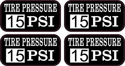 #ad 2in x 1in Tire Pressure 15 PSI Vinyl Stickers Car Truck Vehicle Bumper Decal $7.99