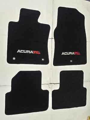 #ad Fits 09 14 Acura TL Black Floor Mats Carpets 4PC W Emblem $58.98
