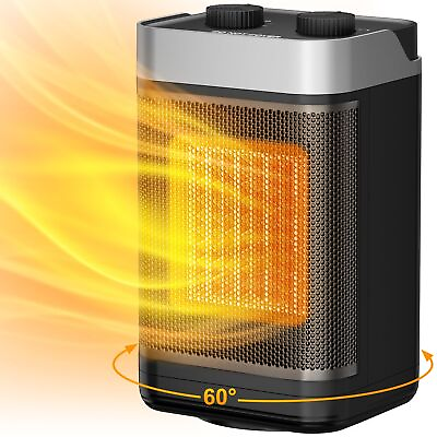 #ad Space Heater Indoor 1500W Portable Heater 60°Oscillating Electric Heater fo... $36.97