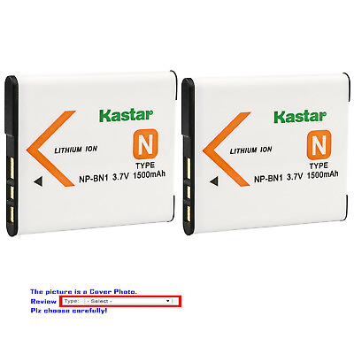 #ad Kastar Battery BN1 for Sony NP BN1 Type N Cybershot DSC QX10 TF1 TX10 W830 WX220 $6.59