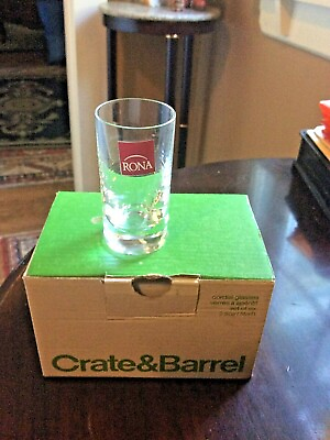 #ad Crate amp; Barrel Set of 5 “Rona” Cordial Shot Glass New w Box 3 X 1.5quot; 2.5 oz $19.99