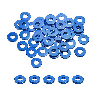 #ad #ad Flat Washers Aluminium Alloy M5 Dark Blue Washer for DIY Project 50Pcs AU $23.42