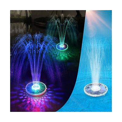 #ad FineBud Solar Pool Fountain with Underwater Lights6 Lighting Modes Floating ... $73.23