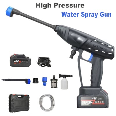 #ad 120 Bar Electric High Pressure Washer For Car Garden 300W Portable Jet Cleaner $63.99