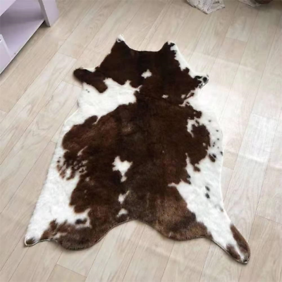 #ad Faux Fur Deer Print Area Rug Animal Deer Hide Skin Cowhide Area Rug Animals Mat $33.69