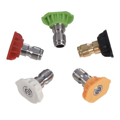 #ad Z Color 5pcs Pressure Washer Spray Nozzles 1 4 Quick Connection Spray Tip Set... $16.77