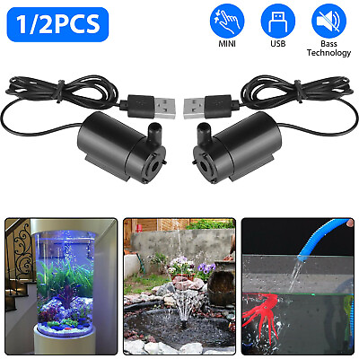 #ad Mini Water Pump Small Mute Submersible USB 5V 1M Cable Garden Home Fountain Tool $6.55