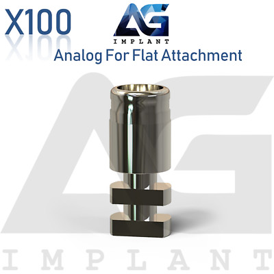 #ad 100 Analog For Flat Attachment Titanium Prosthetic Dental 10.4mm Laboratory Tool $549.90