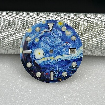#ad Van Gogh Starry Night Dial with date window 31.5mm $15.00