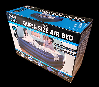 #ad NEW: Pure Comfort Queen Size Air Bed with Airpump $45.99