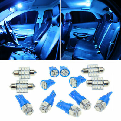 #ad LED Lights Interior Package Kit Ice Blue 8000k Dome Map License Plate Lamp Bulbs $7.57