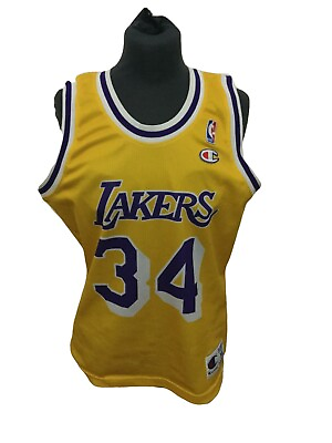 #ad Shirt NBA Basketball Lakers Champion o#x27;Neal Shirt Jersey Vintage 13 14 Years $72.93