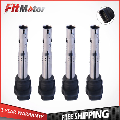 #ad Set of 4 Ignition Coil For VW Beetle Golf Jetta Passat Audi A3 A4 Replaces UF575 $40.88