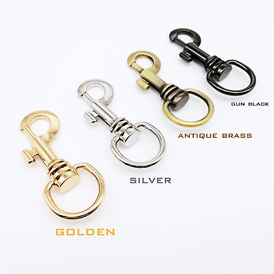 #ad Metal Large Heavy Duty 80mm Swivel Key Ring Dog Chain Collar Clasp Trigger Snap $3.39