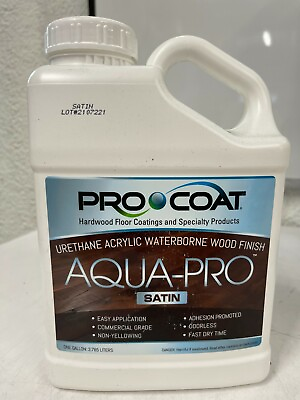 1 Gal ProCoat AQUA PRO Urethane Acrylic Waterborne Satin Wood Finish w Crosslink #ad $85.49