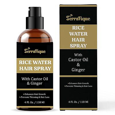 #ad Terrafique Rice Water Hair Growth Spray With Castor oil and Ginger 4 FL OZ $12.99