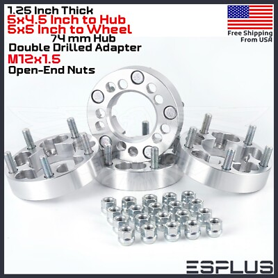 #ad 4x 1.25quot; 5x4.5quot; Hub to 5x127mm Different Wheel Conversion Adapter Honda Acura $79.99