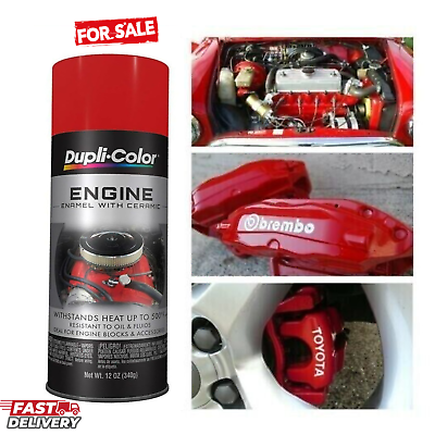#ad Red Gloss Spray Paint Resist High Heat Coating Engine Enamel Caliper Brake Roto. $17.60