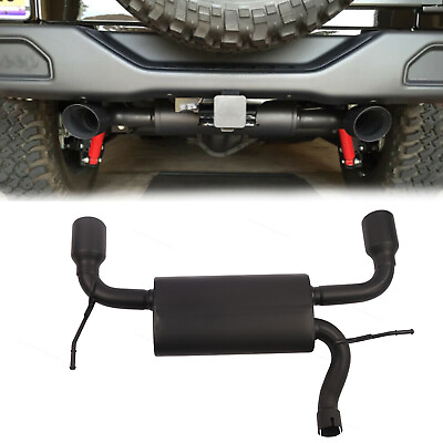#ad Dual CatBack Exhaust Muffler System For 07 18 Jeep Wrangler JK 2 4DR Flat Black $139.00