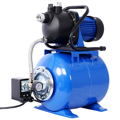 #ad 1.6HP Shallow Well Pump with Pressure Tank Automatic Water Booster for Home $179.90