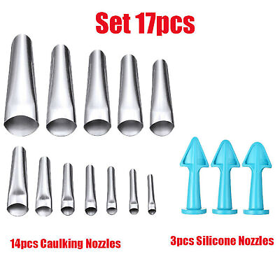 #ad 17 pieces of stainless steel sealing nozzle sealing finish silicone sealants $14.30