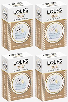 #ad LOLE#x27;S BABY 100% Natural Soap for Babies and Kids Paraben Free Pack of 4 $17.99