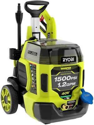 #ad Tool Only RYOBI 40V HP Brushless Whisper Series 1500 PSI 1.1 GPM Water Electric $364.77