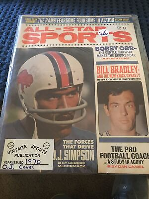 #ad 1970 FEBRUARY ALL STAR SPORTS MAGAZINE O. J. SIMPSON COVER exc $16.00