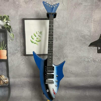 #ad Unbranded Blue Shark Electric Guitar Rosewood Fingerboard 6 Strings HSH Pickup $295.01
