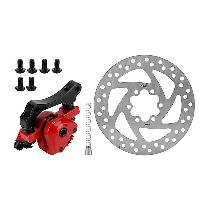 #ad ・140mm Brake Disc Caliper Kit 6‑Hole Aluminum Alloy Wear Resistance for Electric $16.48