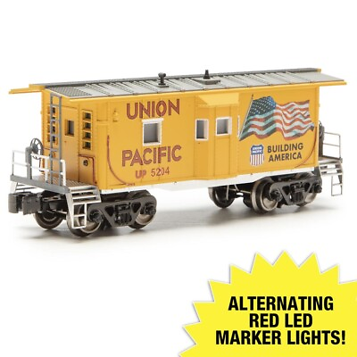 #ad #ad O Gauge O Scale Lighted Bay Window Caboose UNION PACIFIC Menards MTH Lionel $49.95