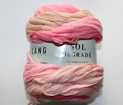 #ad SALE Lang Yarns Sol Degrade 100% Cotton Col 783.0019 Pinks Mix 100g 200m $11.00