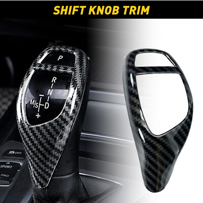 #ad #ad Carbon Fiber Gear Shift Knob Cover For Trim BMW F30 F20 F10 F15 F25 X5 X3 EOA $9.99